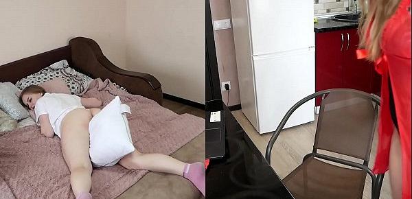  Mom watches her daughter masturbate on hidden cam